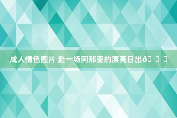 成人情色图片 赴一场阿那亚的漂亮日出?