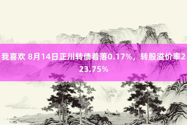 我喜欢 8月14日正川转债着落0.17%，转股溢价率223.75%