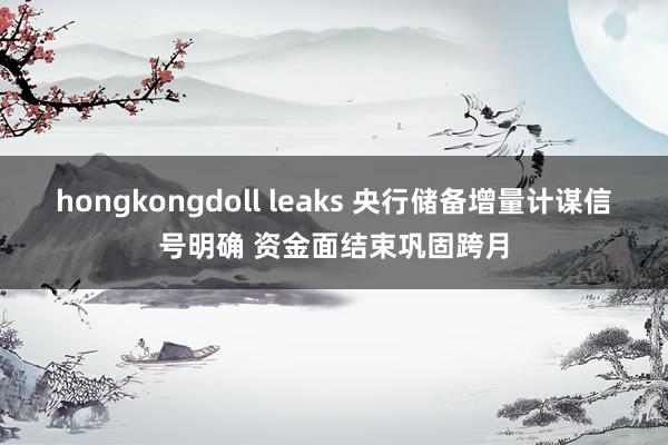 hongkongdoll leaks 央行储备增量计谋信号明确 资金面结束巩固跨月