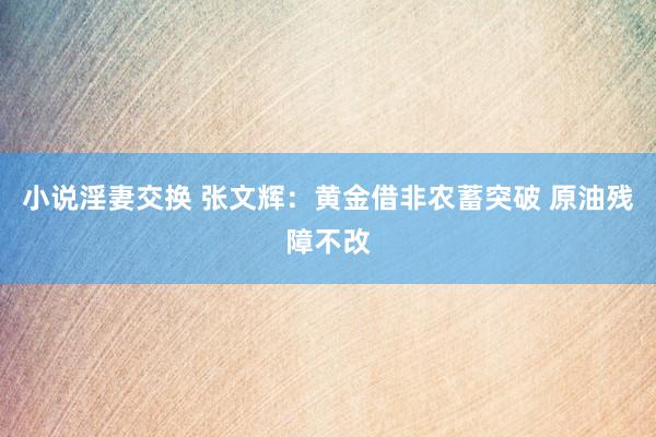 小说淫妻交换 张文辉：黄金借非农蓄突破 原油残障不改