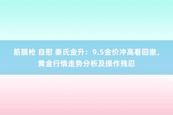 筋膜枪 自慰 秦氏金升：9.5金价冲高看回撤，黄金行情走势分析及操作残忍
