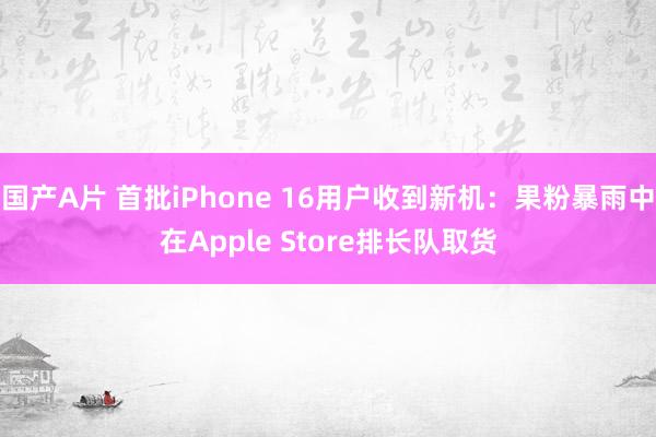 国产A片 首批iPhone 16用户收到新机：果粉暴雨中在Apple Store排长队取货