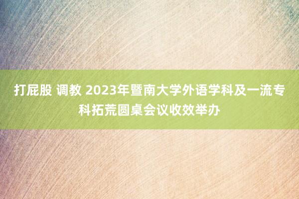 打屁股 调教 2023年暨南大学外语学科及一流专科拓荒圆桌会议收效举办