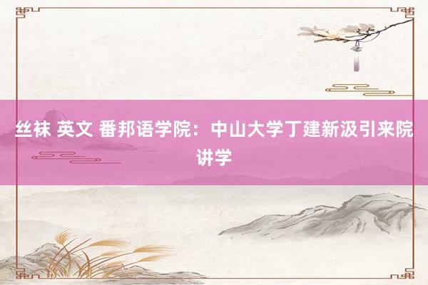 丝袜 英文 番邦语学院：中山大学丁建新汲引来院讲学
