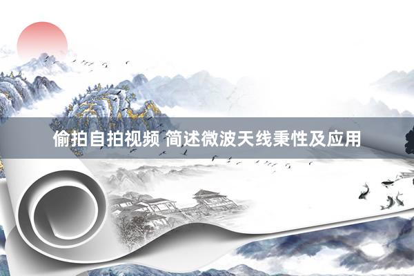 偷拍自拍视频 简述微波天线秉性及应用
