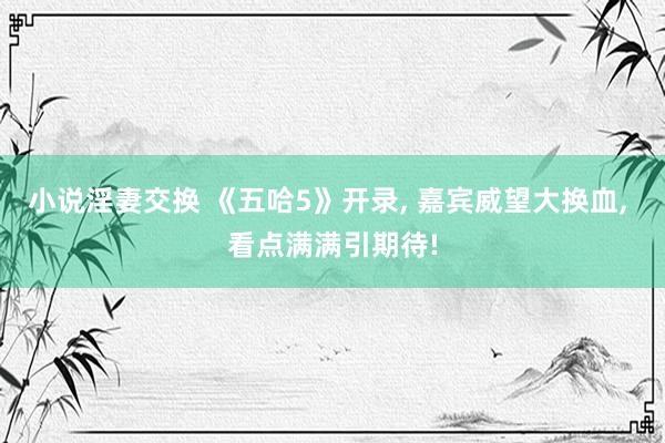 小说淫妻交换 《五哈5》开录, 嘉宾威望大换血, 看点满满引期待!