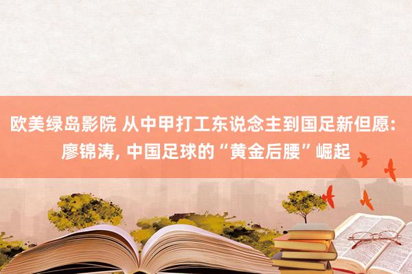 欧美绿岛影院 从中甲打工东说念主到国足新但愿: 廖锦涛, 中国足球的“黄金后腰”崛起